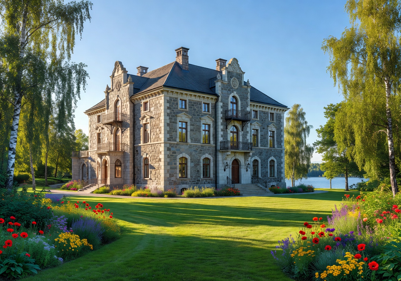Grand exterior view of Vanajanlinna Castle in summer
